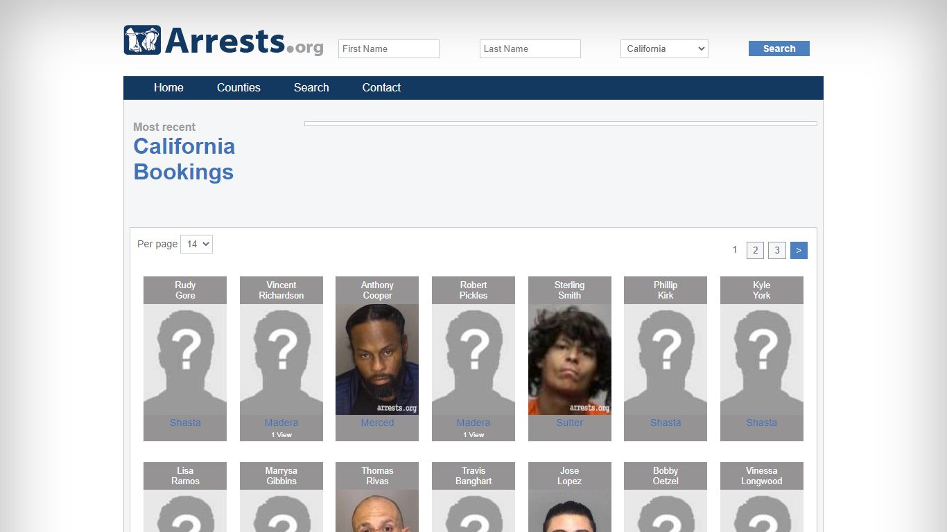 California Arrests and Inmate Search