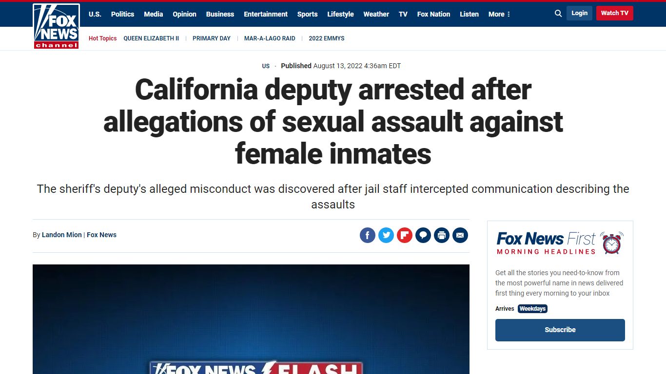 California deputy arrested after allegations of sexual assault against ...